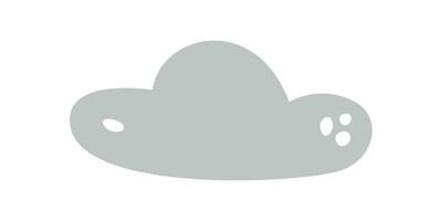 plat vecteur silhouette illustration de nuage