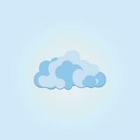 dessin animé bleu nuage isolé avec transparent Contexte vecteur
