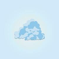 dessin animé bleu nuage isolé avec transparent Contexte vecteur