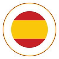 Espagne drapeau dans cercle vecteur