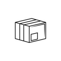 boîte ligne vecteur icône illustration