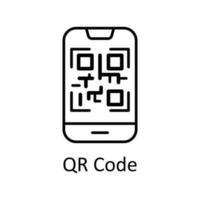 qr code vecteur contour Icônes. Facile Stock illustration Stock