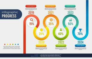 le progrès infographie pour affaires réflexion des idées vecteur