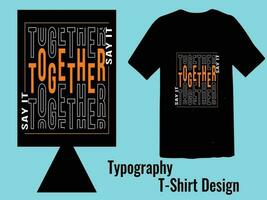 conception de t-shirt typographie vecteur