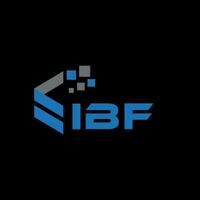 ibf lettre logo conception sur noir Contexte. ibf Créatif initiales lettre logo concept. ibf lettre conception. vecteur