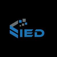 ied lettre logo conception sur noir Contexte. ied Créatif initiales lettre logo concept. ied lettre conception. vecteur