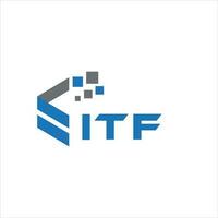 création de logo de lettre itf sur fond blanc. concept de logo de lettre initiales créatives itf. conception de lettre itf. vecteur