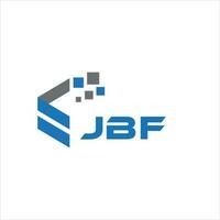 création de logo de lettre jbf sur fond blanc. concept de logo de lettre initiales créatives jbf. conception de lettre jbf. vecteur