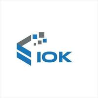 création de logo de lettre iok sur fond blanc. concept de logo de lettre initiales créatives iok. conception de lettre iok. vecteur