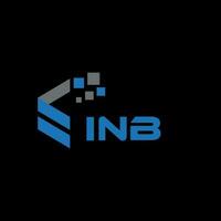inb lettre logo conception sur noir Contexte. inb Créatif initiales lettre logo concept. inb lettre conception. vecteur
