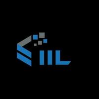 iil lettre logo conception sur noir Contexte. iil Créatif initiales lettre logo concept. iil lettre conception. vecteur