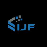 ijf lettre logo conception sur noir Contexte. ijf Créatif initiales lettre logo concept. ijf lettre conception. vecteur