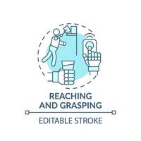icône de concept atteignant et saisissant vecteur