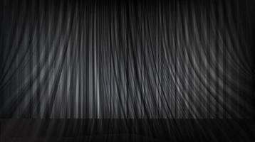 rideau noir de vecteur avec fond de scène