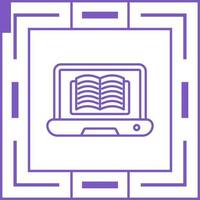 icône de vecteur de bibliothèque en ligne