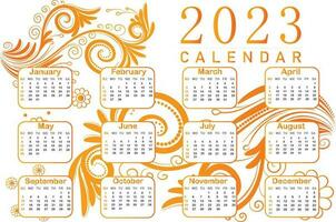2023 calendrier - calendrier vecteur