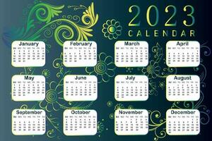 2023 calendrier - calendrier vecteur