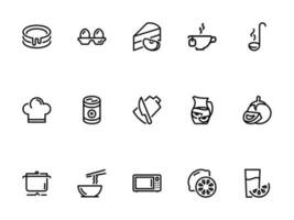 Facile vecteur icône sur une thème cuisine, nourriture, boissons, jus, soupe
