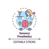 icône de concept de prothèse sensorielle vecteur