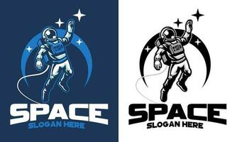 ensemble de astronaute sport logo style vecteur