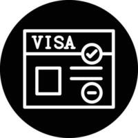 conception d'icône de vecteur de visa