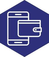 conception d'icône de vecteur de portefeuille numérique