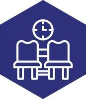 conception d'icône de vecteur de salle d'attente