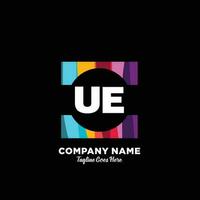 ue initiale logo avec coloré modèle vecteur. vecteur