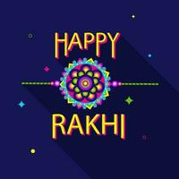 content rakhi caractères avec rakhi sur bleu Contexte. vecteur
