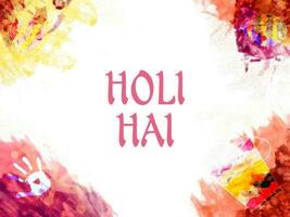 Indien Festival de couleurs, content Holi concept avec Couleur grunge et c'est Holi. vecteur