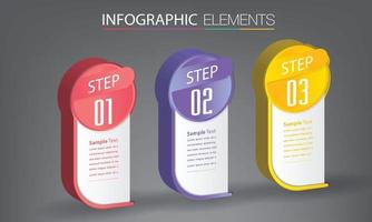 modèle de zone de texte moderne, infographie de bannière vecteur