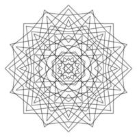 livre de coloriage pour adultes sous la forme d'un mandala géométrique vecteur