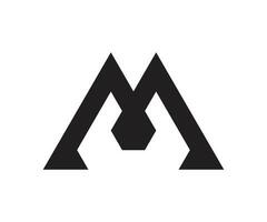 minimal m logo conception vecteur modèle