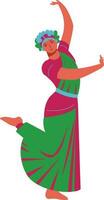 Indien femme Danseur avatar personnage vecteur illustration designicon vecteur illustration conception