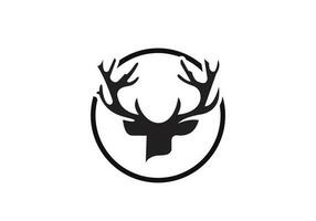 cette est une cerf tête logo conception vecteur