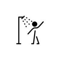 douche icône vecteur. hygiène illustration signe. une baignoire symbole. vecteur