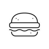 Burger icône vecteur. vite nourriture illustration signe. Hamburger symbole. cheeseburger logo. vecteur