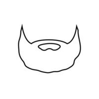 barbe icône vecteur. salon de coiffure illustration signe. coiffeur symbole. vecteur