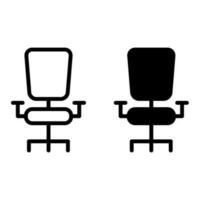 Bureau chaise icône vecteur. lieu de travail illustration signe. confort symbole. vecteur