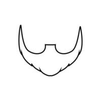 barbe icône vecteur. salon de coiffure illustration signe. coiffeur symbole. vecteur