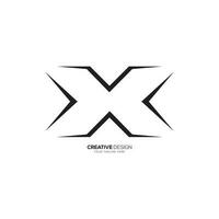 Créatif La Flèche forme lettre X moderne unique négatif espace logo vecteur