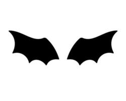 foncé aile silhouette mal diable dans le ombres effrayant chauve souris ailes sur Halloween nuit. vecteur