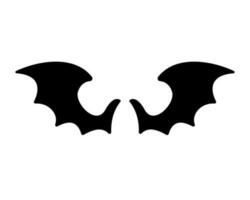 foncé aile silhouette mal diable dans le ombres effrayant chauve souris ailes sur Halloween nuit. vecteur
