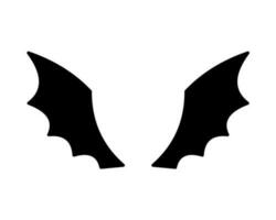 foncé aile silhouette mal diable dans le ombres effrayant chauve souris ailes sur Halloween nuit. vecteur