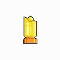 d'or trophée prix dans pixel art style vecteur