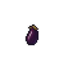 un aubergine dans pixel art style vecteur