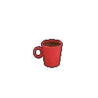 une rouge verre dans pixel art style vecteur