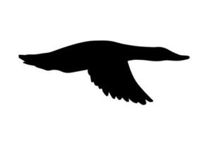 vecteur noir canard silhouette