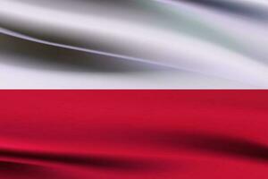 Pologne drapeau est agitant 3d, Pologne drapeau avec en tissu texture, Pologne drapeau de soie, Pologne drapeau agitant dans le vent. nationale drapeau de Pologne vecteur