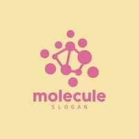 logo de neurone, création de logo de molécule, vecteur et, illustration de modèle